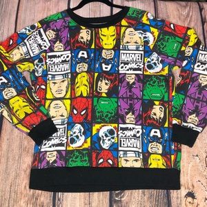 Marvel Comics Graphic Sweat Shirt Size Medium